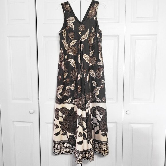 Anthropologie Floreat Linen Lyocell Floral Maxi Fress - Picture 2 of 7